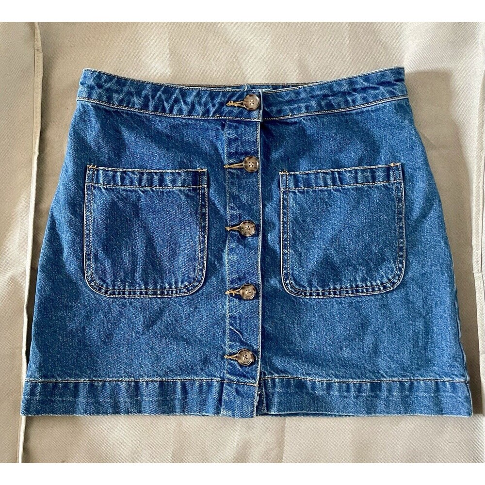 Free People Don't Get Me Wrong Denim Mini Skirt Blue Used OB906858 Size 29